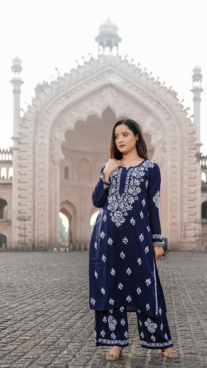 Chikankari Plazoo set