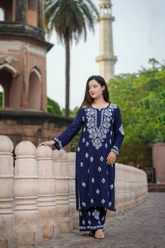Chikankari Plazoo set